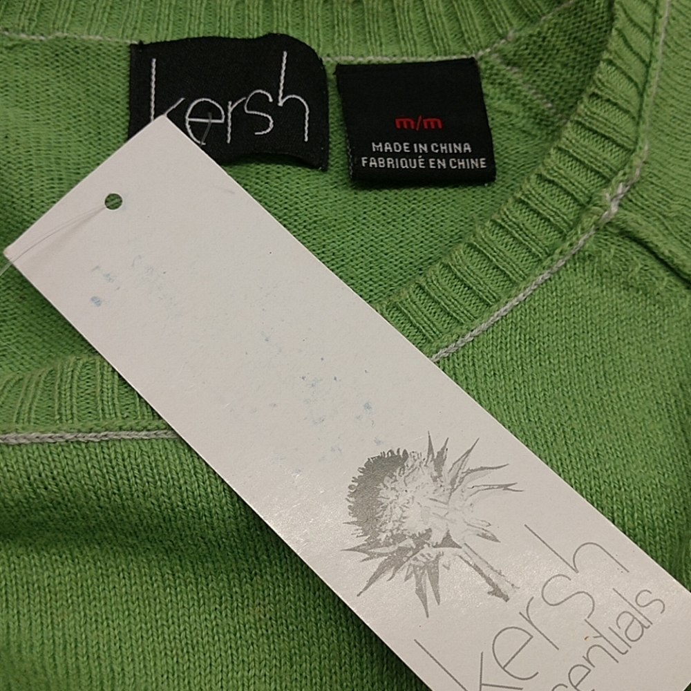 Condition issue Kersh CASHMERE blend Raglan Sleeve Sweater Kersh NWT - Picture 6 of 7